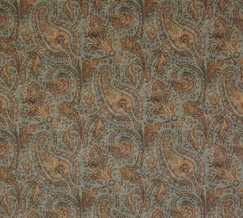 Colefax and Fowler - Cornelius - Aqua - Evocative Paisley Velvet Designer Cushion Cover - Handmade Throw Pillow - Luxury Home Decor.