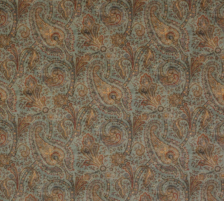 Colefax and Fowler - Cornelius - Aqua - Evocative Paisley Velvet Designer Cushion Cover - Handmade Throw Pillow - Luxury Home Decor.