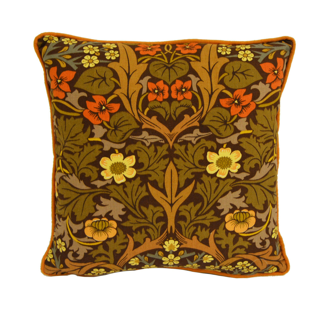 William Morris - Blackthorn - 60's Vintage - Contrast Piped Classic Designer Cushion Cover Stunning Throw Pillow Home Decor.