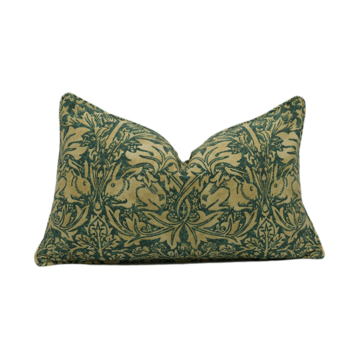 William Morris - Brer Rabbit - Forest / Manilla - Cushion Cover Throw Pillow Designer Home Decor.