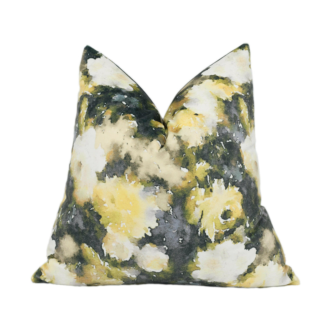 Woven Art Company - Utopia - Vague Velvet - Lemon - Stunning Cushion Cover Handmade Throw Pillow Designer Home Décor.