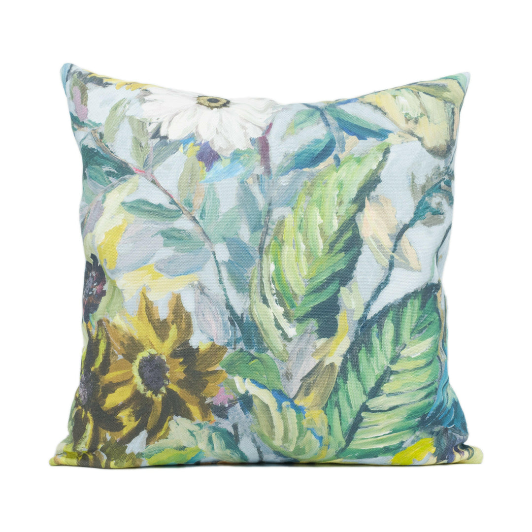 Designers Guild - Glynde - Eau De Nil - Beautiful Large Scale Painterly Floral Cushion Cover - Handmade Throw Pillow - Designer Home Décor.