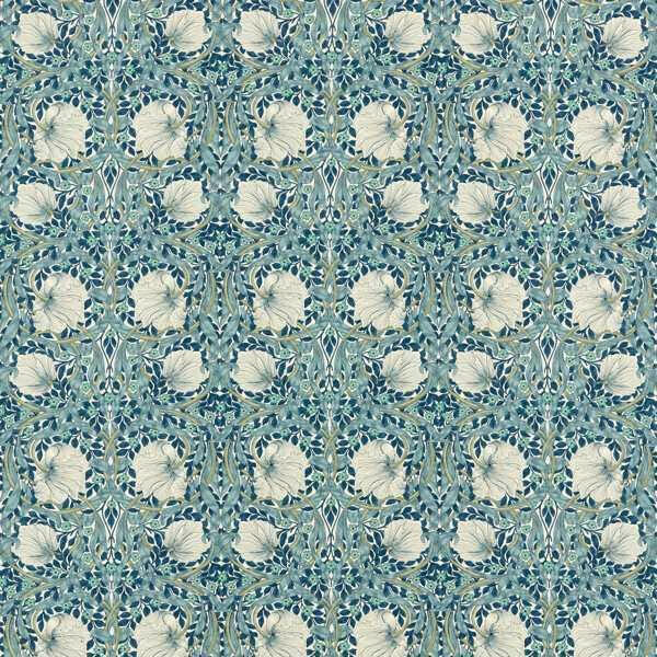 William Morris - Pimpernel - Cobalt / Mineral - Classic English Floral Cushion Cover Handmade Throw Pillow Designer Home Décor.