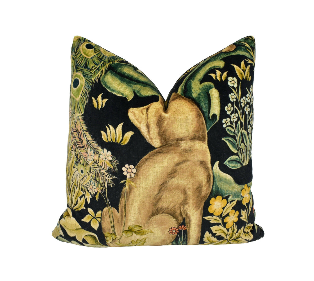 William Morris - Forest Velvet - Charcoal - Cushion Cover Throw Pillow Designer Homer Decor.