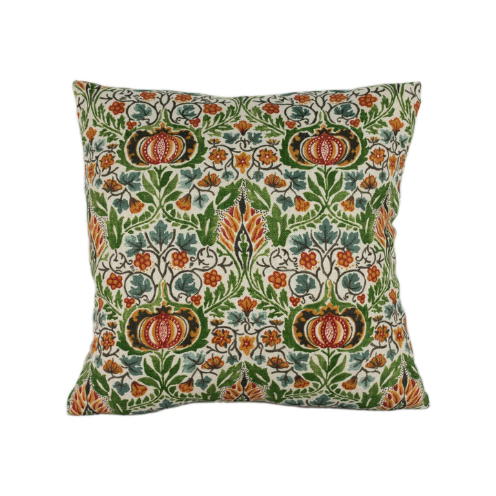 William Morris - Little Chintz - Olive / Ochre - Classic Morris Indian Inspired Pomegranate Designer Cushion Cover- Luxury Throw Pillow.