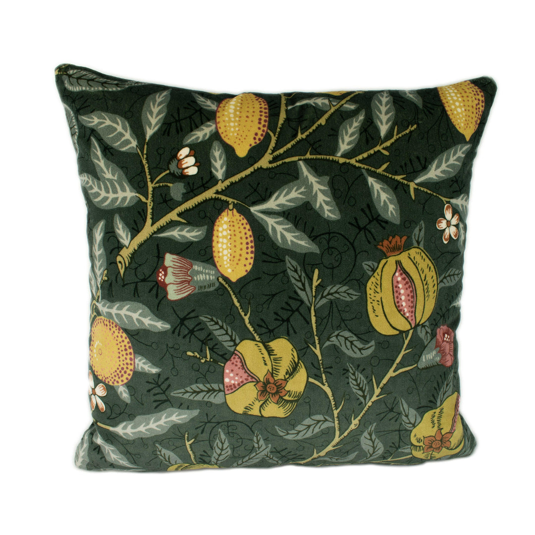 William Morris - Fruit Velvet - Walnut / Bullrush - Cushion Cover Throw Pillow Designer Home Decor.