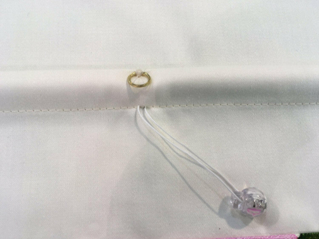 Brunschwig & Fils Les Touches Pink Made To Measure Professionally Made Roman Blind.