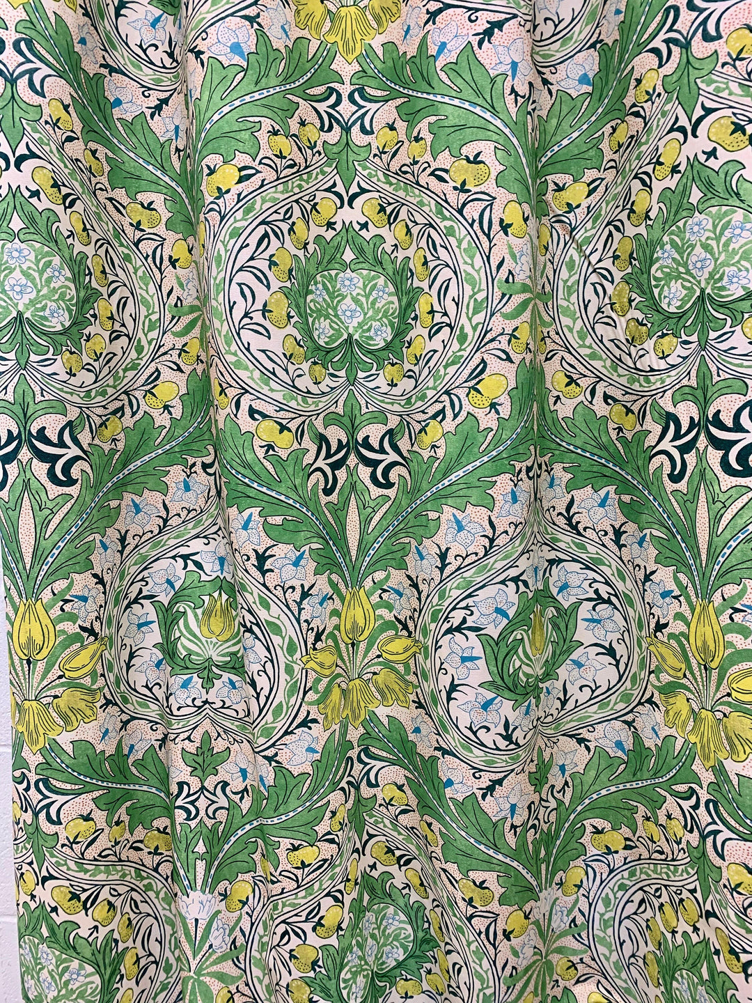 Genuine William Morris - Merton- leaf Green/sky  by Ben Pentreath -  Made to Measure Curtains Designer Home Decor.