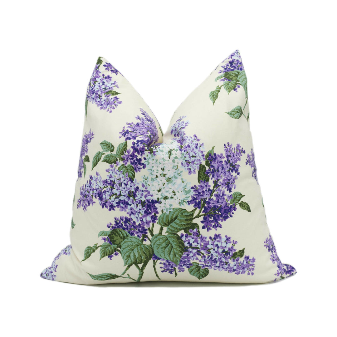 Schumacher - Proust's Lilacs - Purple - Vintage Inspired Floral Chintz Cushion Cover - Handmade Throw Pillow - Designer Home Décor.