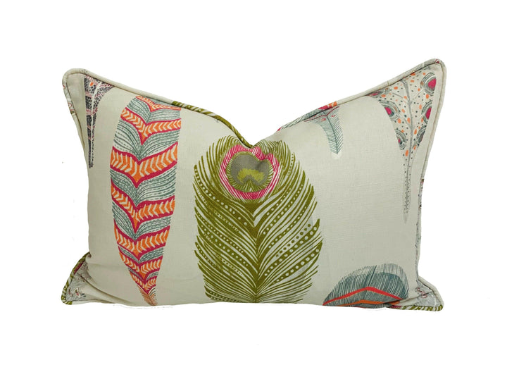 Voyage Decoration - Samui Print - Carnival - Quirky Illustrative Feather Cushion Cover - Handmade Throw Pillow Designer Home Decor.