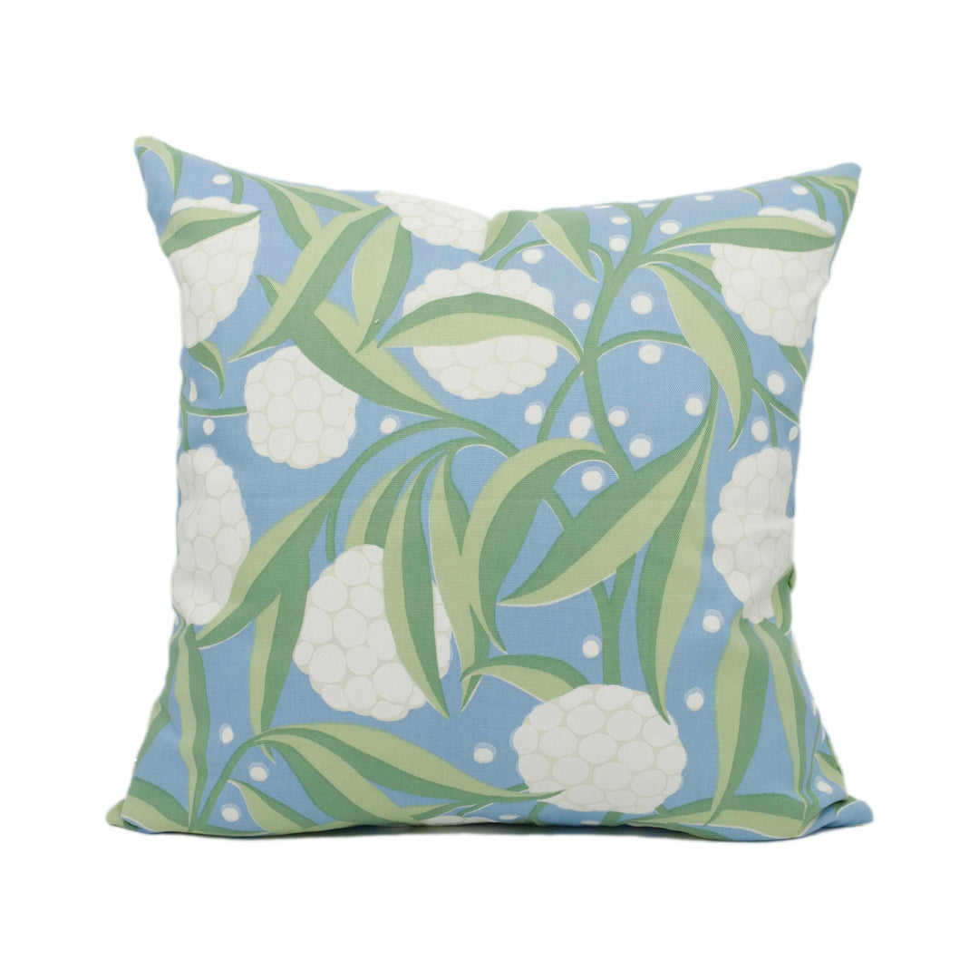 Schumacher - Rubus - Delft - Large Scale Painterly Floral Cushion Cover - Handmade Throw Pillow - Designer Home Décor.