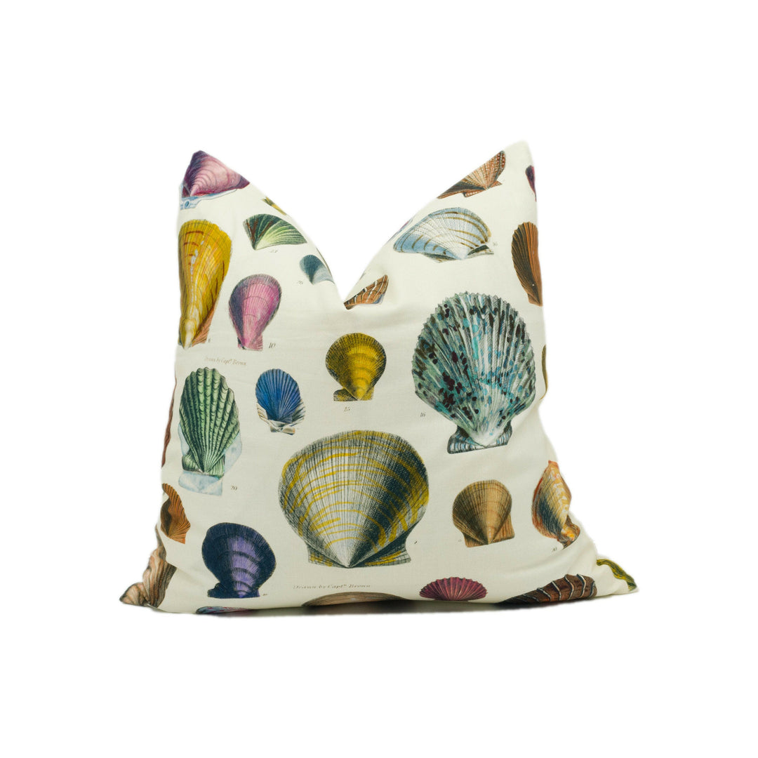 Designers Guild - John Derian - Captain Thomas Browns Shells - Sepia - Cushion Cover Throw Pillow Designer Home Décor.