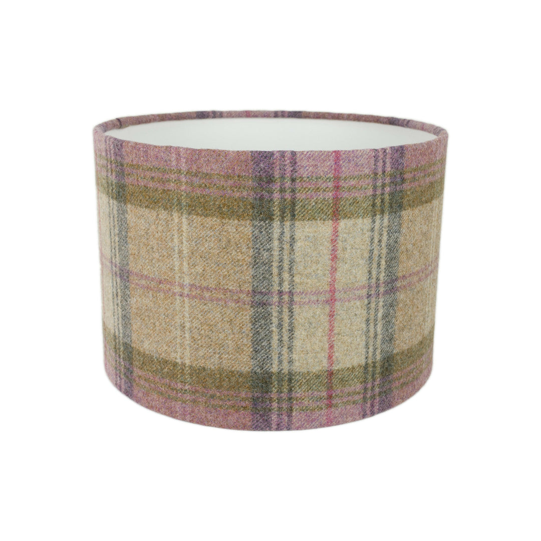 Abraham Moon - Stroud - Heather - Lampshade - Ceiling Light -  Stunning Bright Tartan Plaid - Handmade Designer Home Décor.
