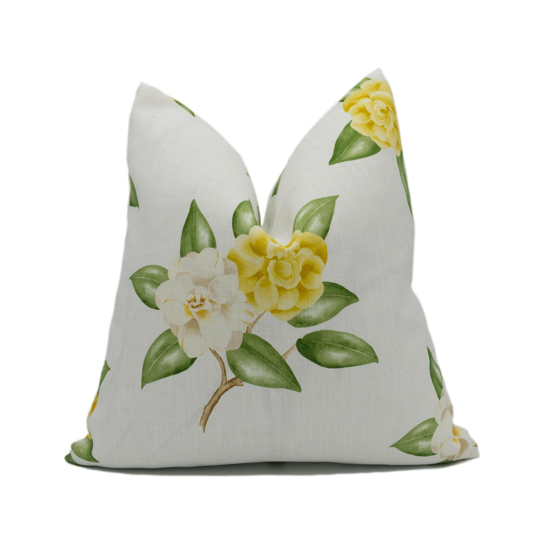 Schumacher - Casablanca - Soft Yellow - Glamourous Large Floral Cushion Cover - Handmade Throw Pillow - Designer Home Décor.