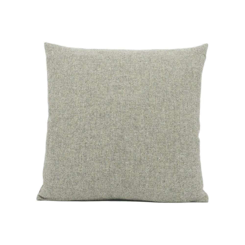 Abraham Moon - Deepdale - Gull Grey - 100% Wool Cushion Cover - Designer Plaid Pillow Cover - Handmade Custom Abraham Moon Pillow.