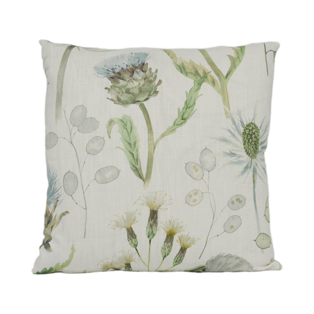 Sanderson - Thistle Garden - Mist / Pebble - Enchanting Countryside Floral Cushion Cover - Handmade Throw Pillow Designer Home Décor.