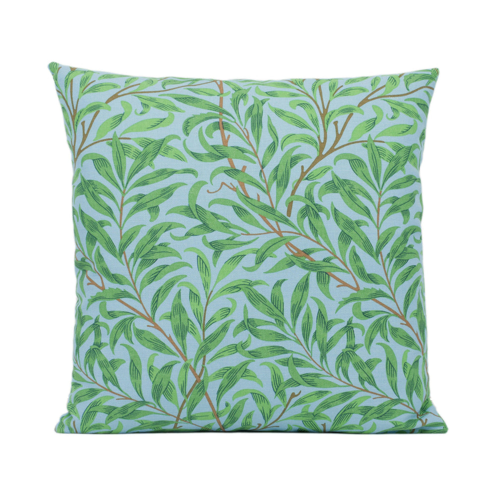 William Morris - Ben Pentreath - Willow Boughs - Sky / Leaf Green - Cushion Cover Throw Pillow Designer Home Décor.