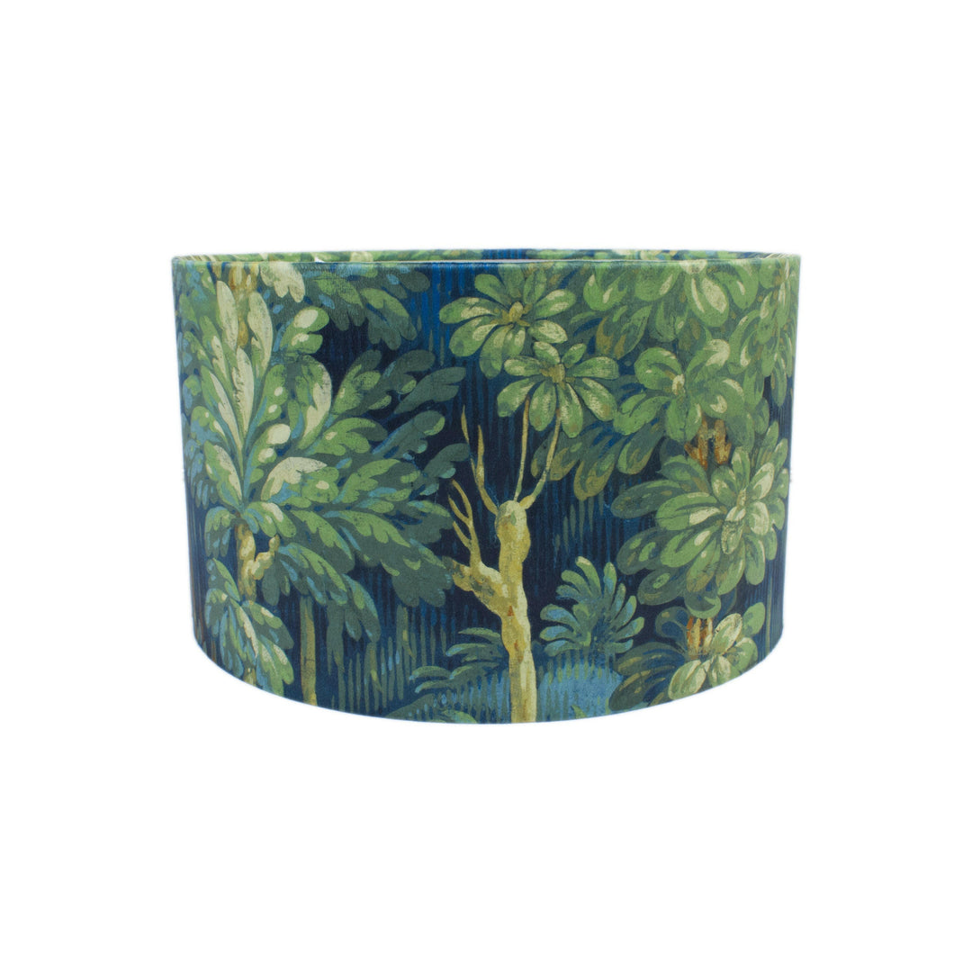 Prestigious Textiles - Forbidden Forest - Sapphire - Lampshade - Ceiling Light -  Stunning Handmade Designer Home Décor.
