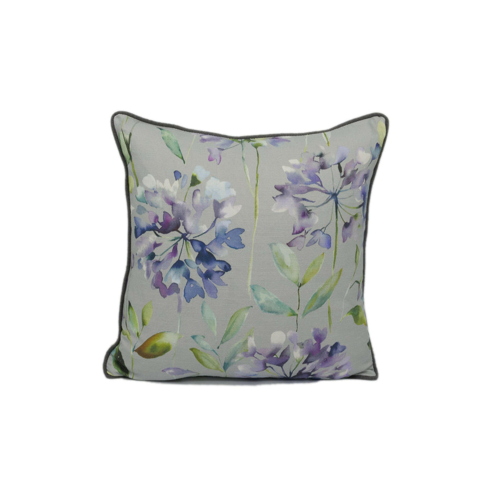 Voyage - Clovelly - Violet - Stunning Floral Watercolour Cushion Cover - Handmade Throw Pillow - Designer Home Decor.