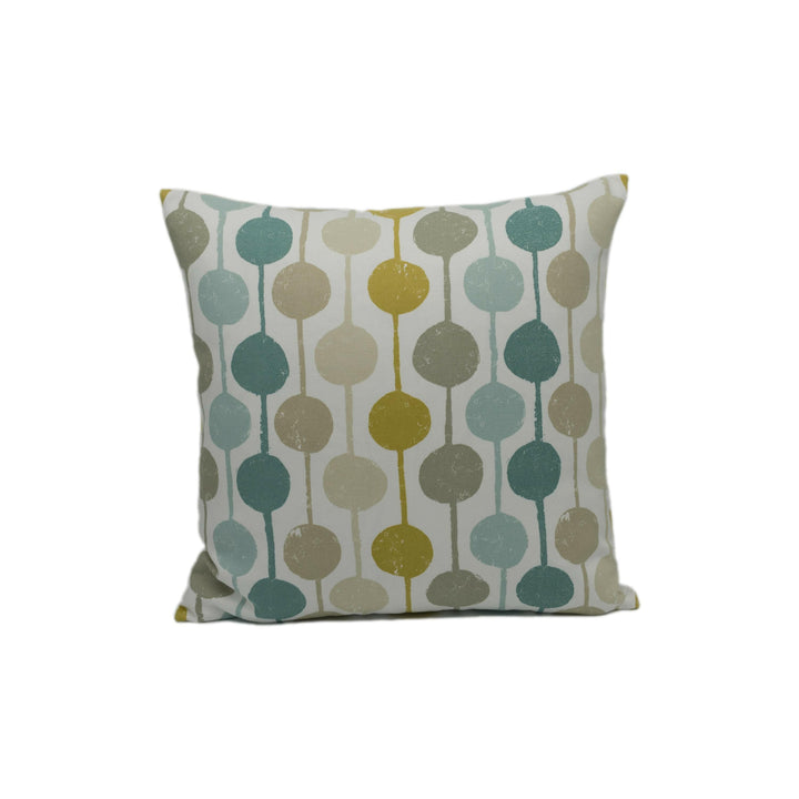 Scion - Taimi - Seaglass / Chalk / Honey - Cheerful Circles and Stripes Cushion Cover - Handmade Throw Pillow Designer Home Decor.