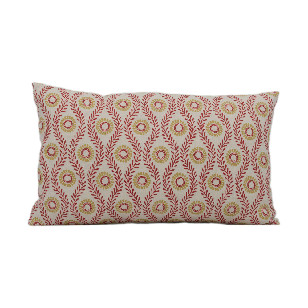 Colefax and Fowler - Swift - Red - Charming Scandi Designer Cushion Cover - Handmade Throw Pillow Luxury Home Decor.