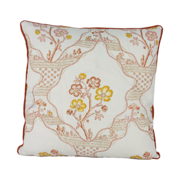 Schumacher - Marella - Spice - Floral Vogue Living Designer Cushion Cover - Handmade Throw Pillow - Luxury Home Decor.