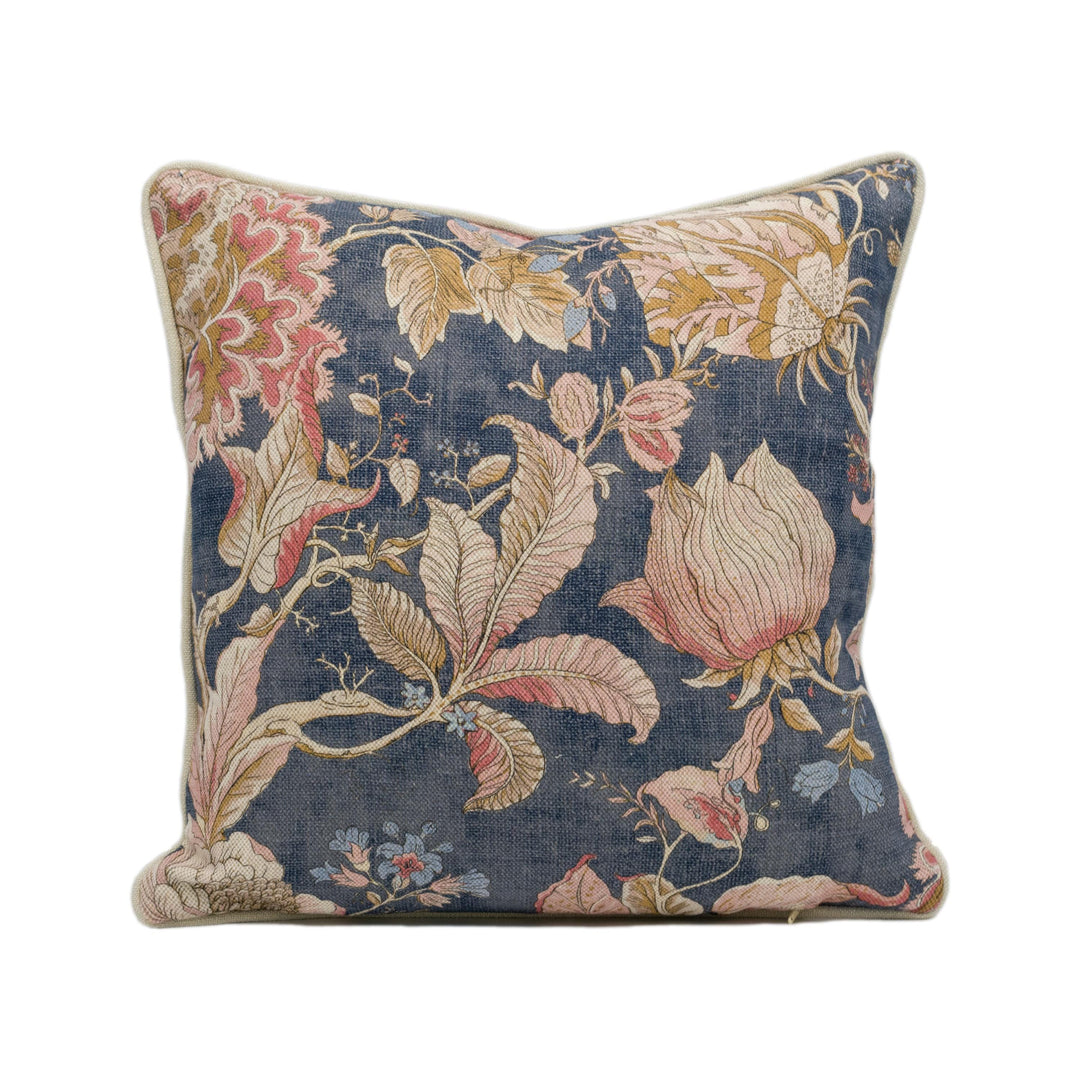 Clarke & Clarke Sissinghurst Cushion Cover – Midnight Spice Floral Throw Pillow