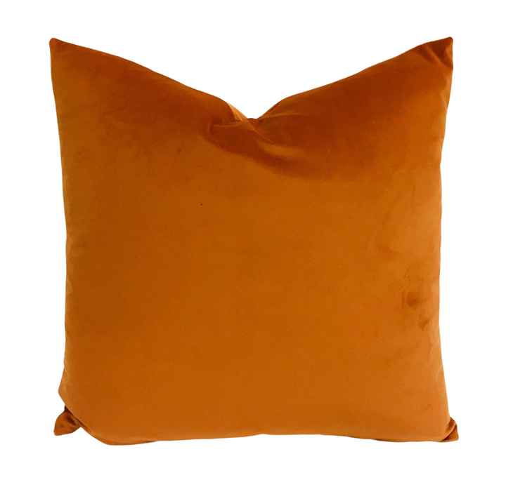 Designer Velvet Stunning Orange Cushion Covers Throw Pillow Designer Home Decor.
