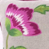 Manuel Canovas - Carla - Rose Indien - Embroidered Floral Designer Cushion Cover - Handmade Throw Pillow - Designer Home Decor.