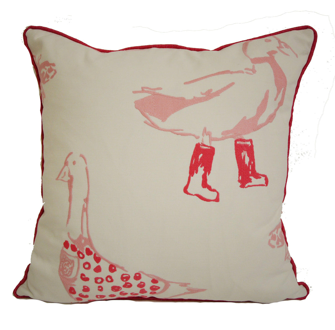 Clarke & Clarke - Jemima - Pink - Stunning Embroidered Cushion Cover Throw Pillow Designer Home Decor.