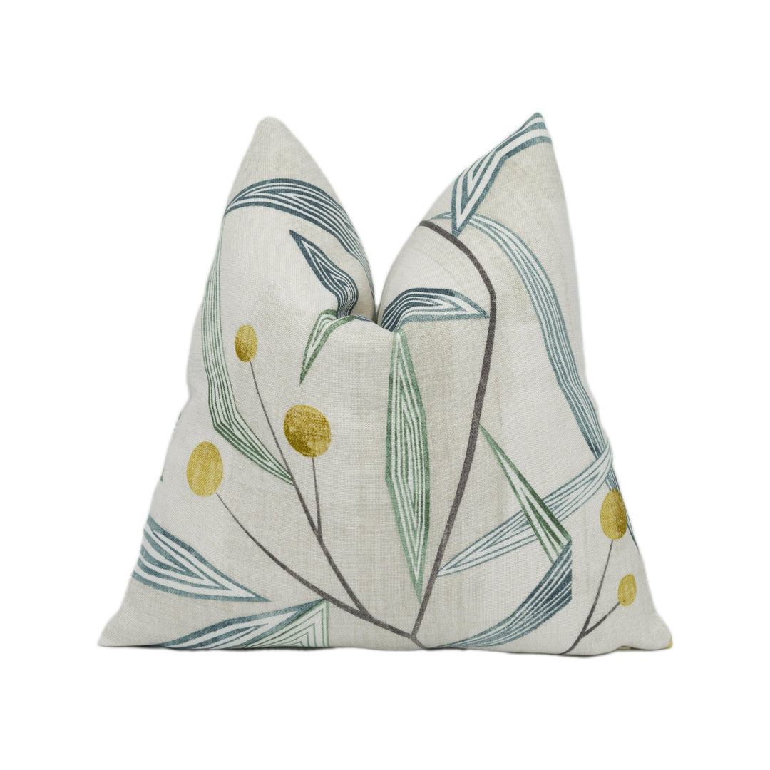 Harlequin - Entity - Emerald / Ochre - Stunning Geometric Angular Floral Cushion Cover Throw Pillow Designer Home Décor.