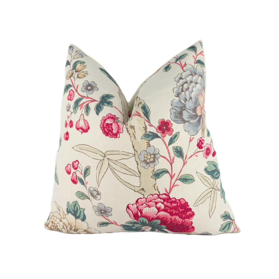William Morris - Tangley - Red / Ivory - Cushion Cover Throw Pillow Designer Home Décor.