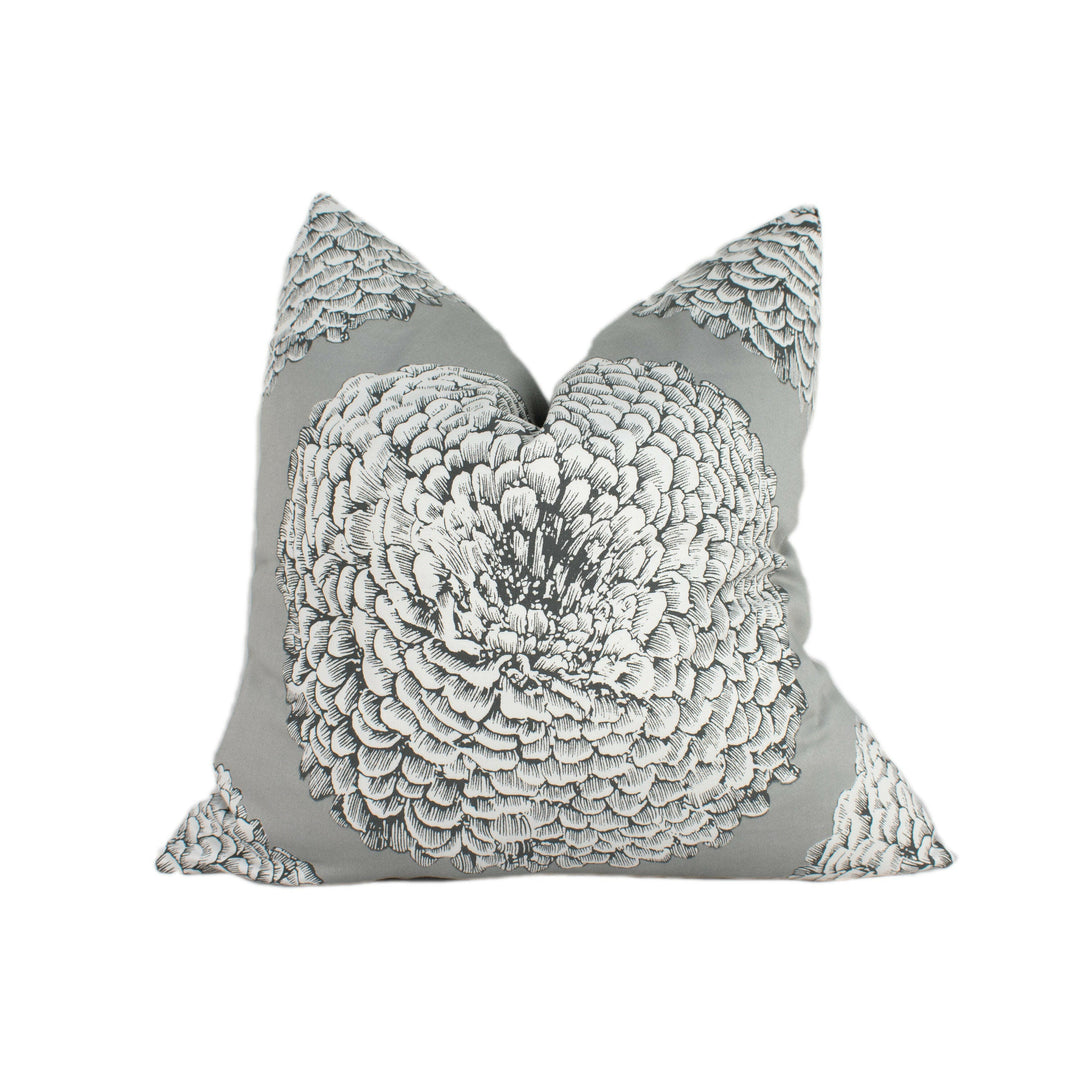 Harlequin - Elixity - Titanium - Soft Cotton Printed Floral Cushion Cover Throw Pillow Designer Home Decor.