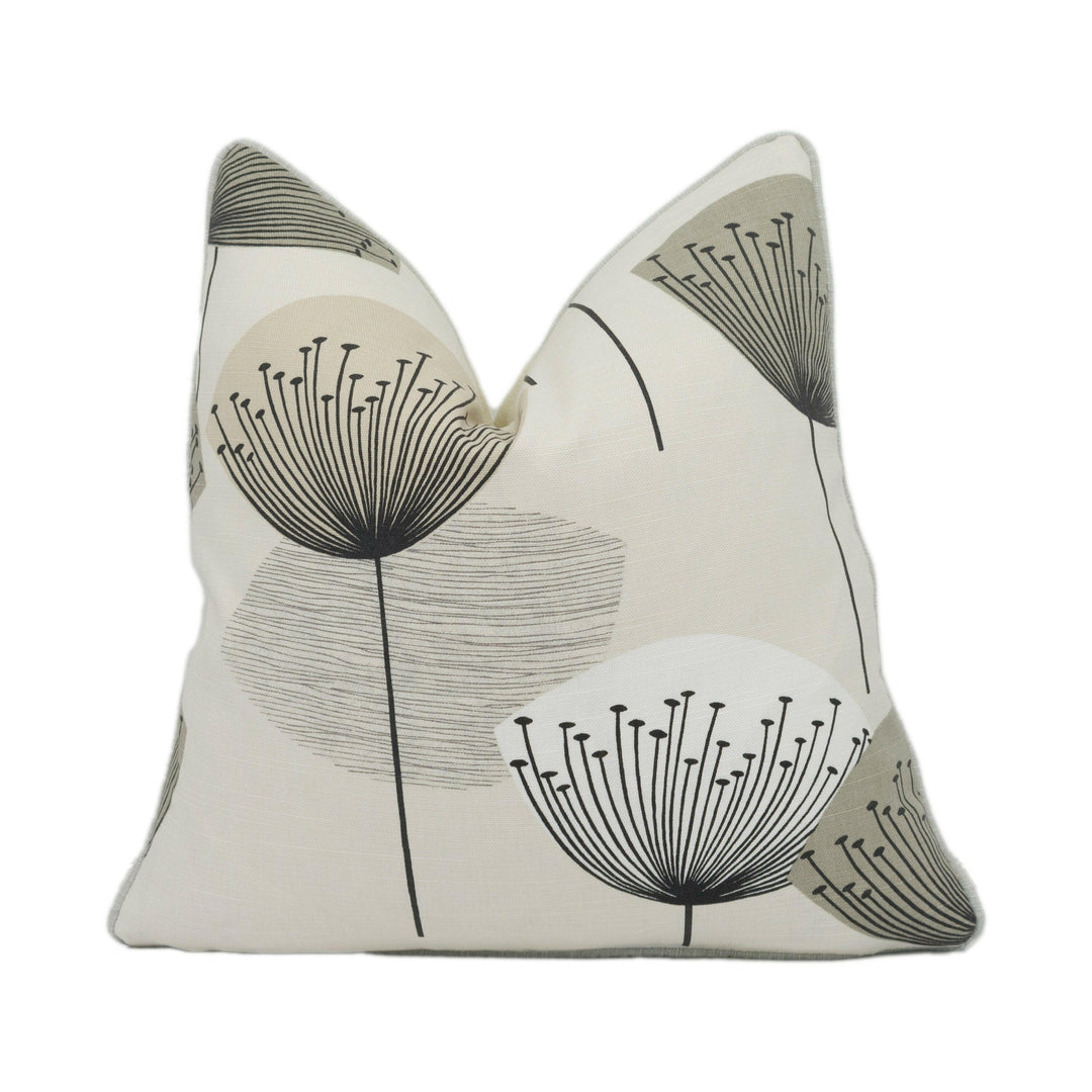 Sanderson - Dandelion Clocks - Neutral - Cushion Cover Throw Pillow Designer Home Decor.