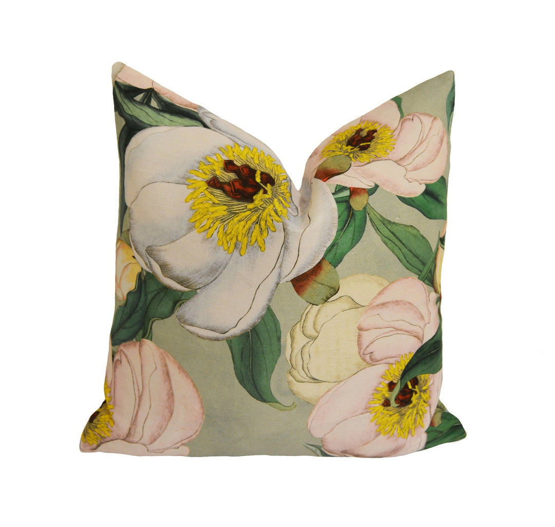 Designers Guild - Paeonia Albiflora - Celadon - Cushion Cover Pillow Throw Stunning Home Decor.