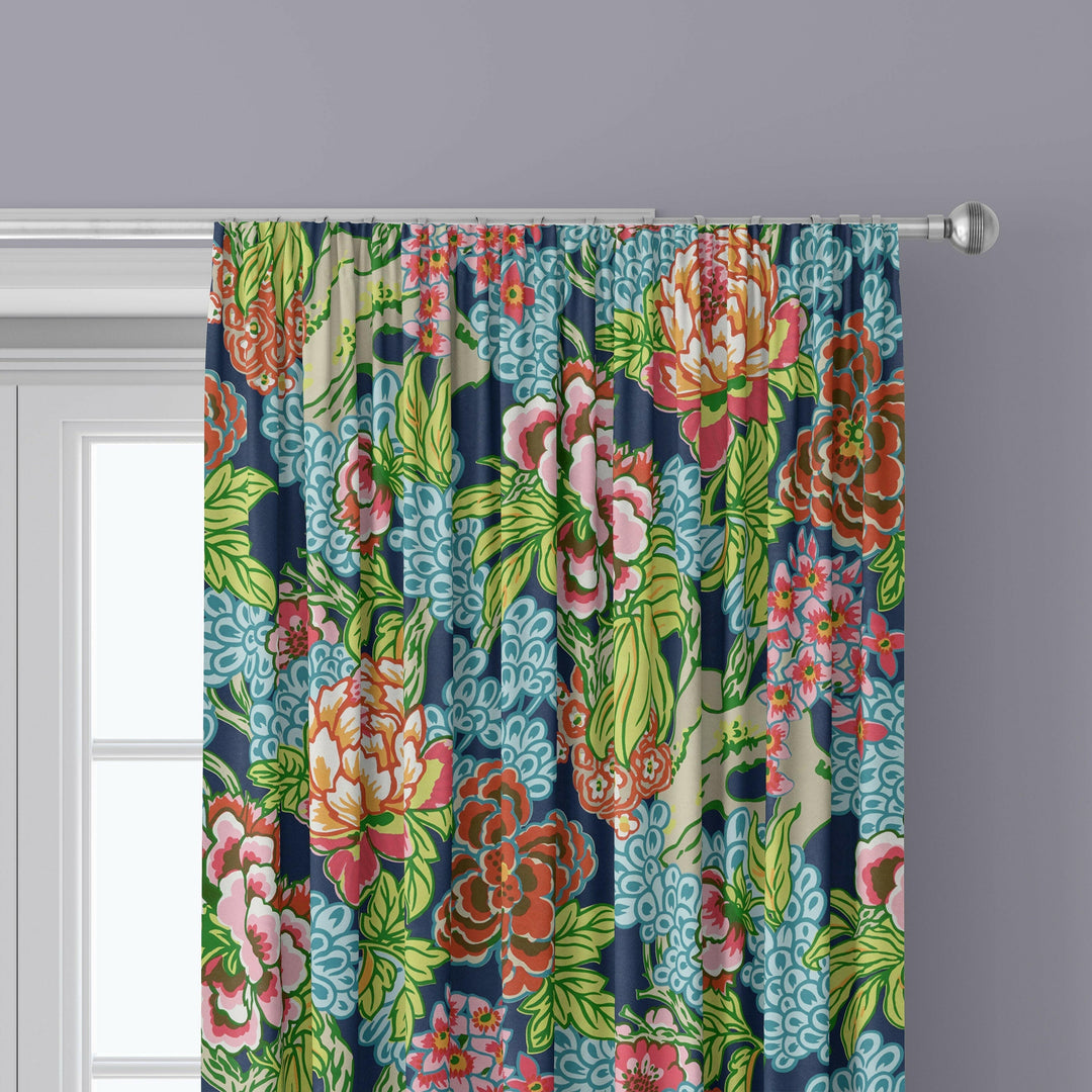 Thibaut - honshu - navy - curtains made to measure drapes designer home decor.