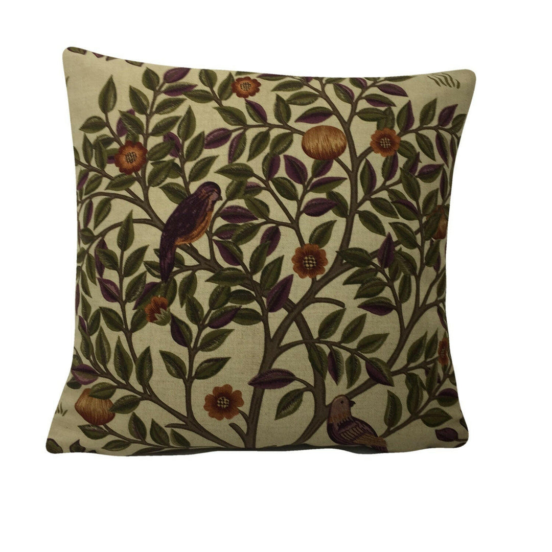 William Morris - Kelmscott Tree - Mulberry / Russet - Classic English Designer Cushion Cover - Luxury Throw Pillow - Handmade Home Decor.