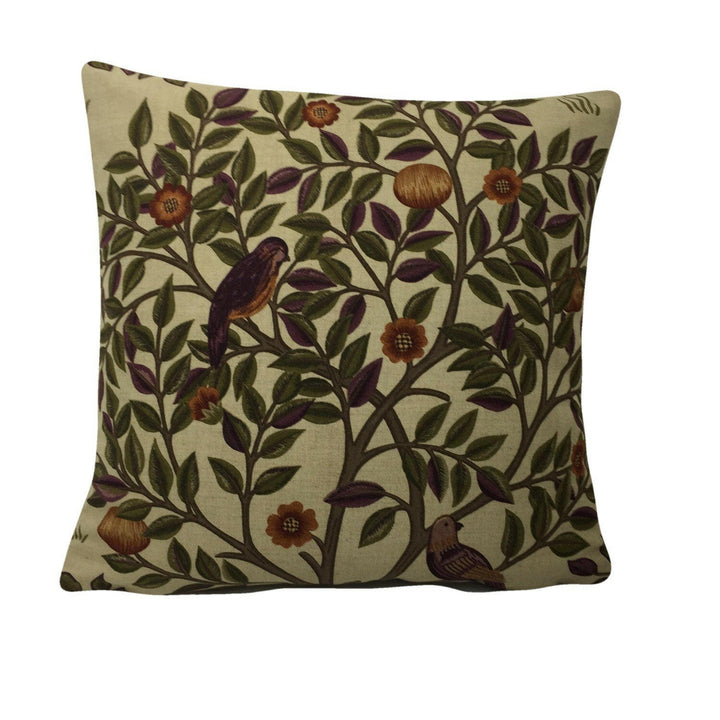 William Morris - Kelmscott Tree - Mulberry / Russet - Classic English Designer Cushion Cover - Luxury Throw Pillow - Handmade Home Decor.
