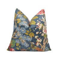 Thumbnail for a blue floral pillow on a white background