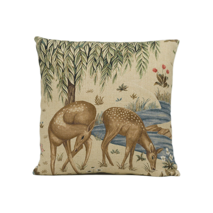 William Morris - The Brook - Tapestry Linen - Classic English Medieval Tapestry Designer Cushion Cover - Luxury Throw Pillow - Handmade Home.