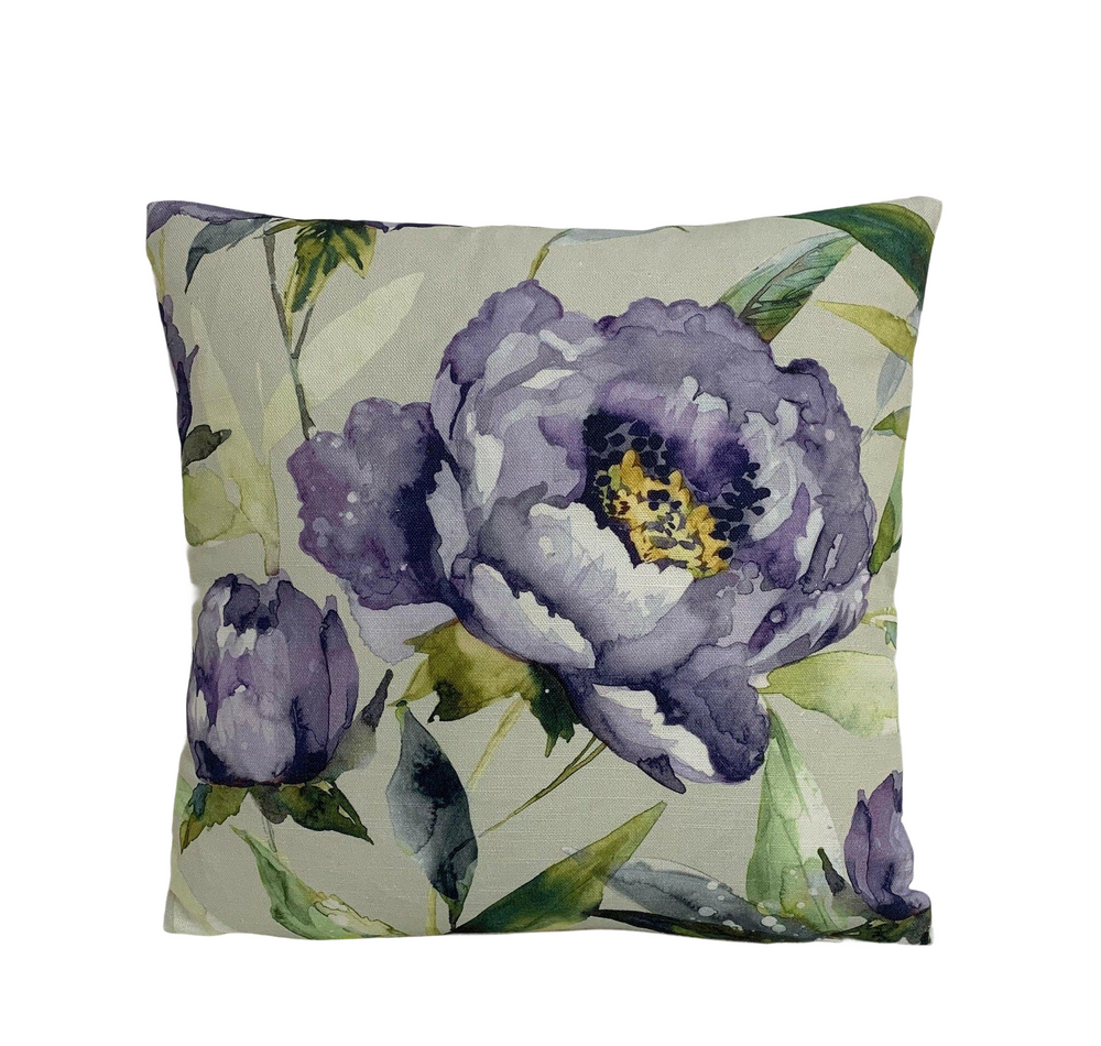 Voyage - Earnley - Bluebell - Beautiful Floral Bloom Cushion Cover - Handmade Throw Pillow Designer Home Decor - Scatter Cushion.