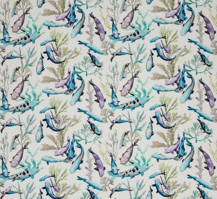 Manuel Canovas - Salina - Turquoise -  Elegant Asiatic Koi Carp Designer Cushion Cover - Handmade Throw Pillow - Designer Home Decor.