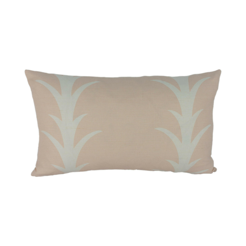 Schumacher - Acanthus Stripe - Blush - Elegant Stylized Striped Designer Cushion Cover - Handmade Throw Pillow Designer Home.