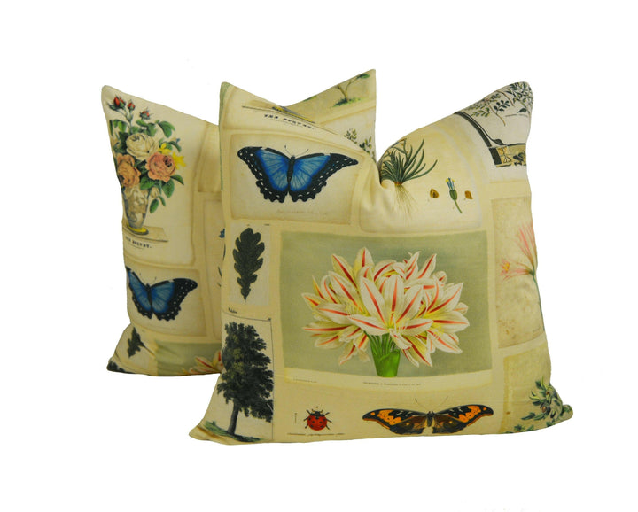 Designers Guild - Flora and Fauna - Parchment - Cushion Cover Throw Pillow Designer Home Decor.