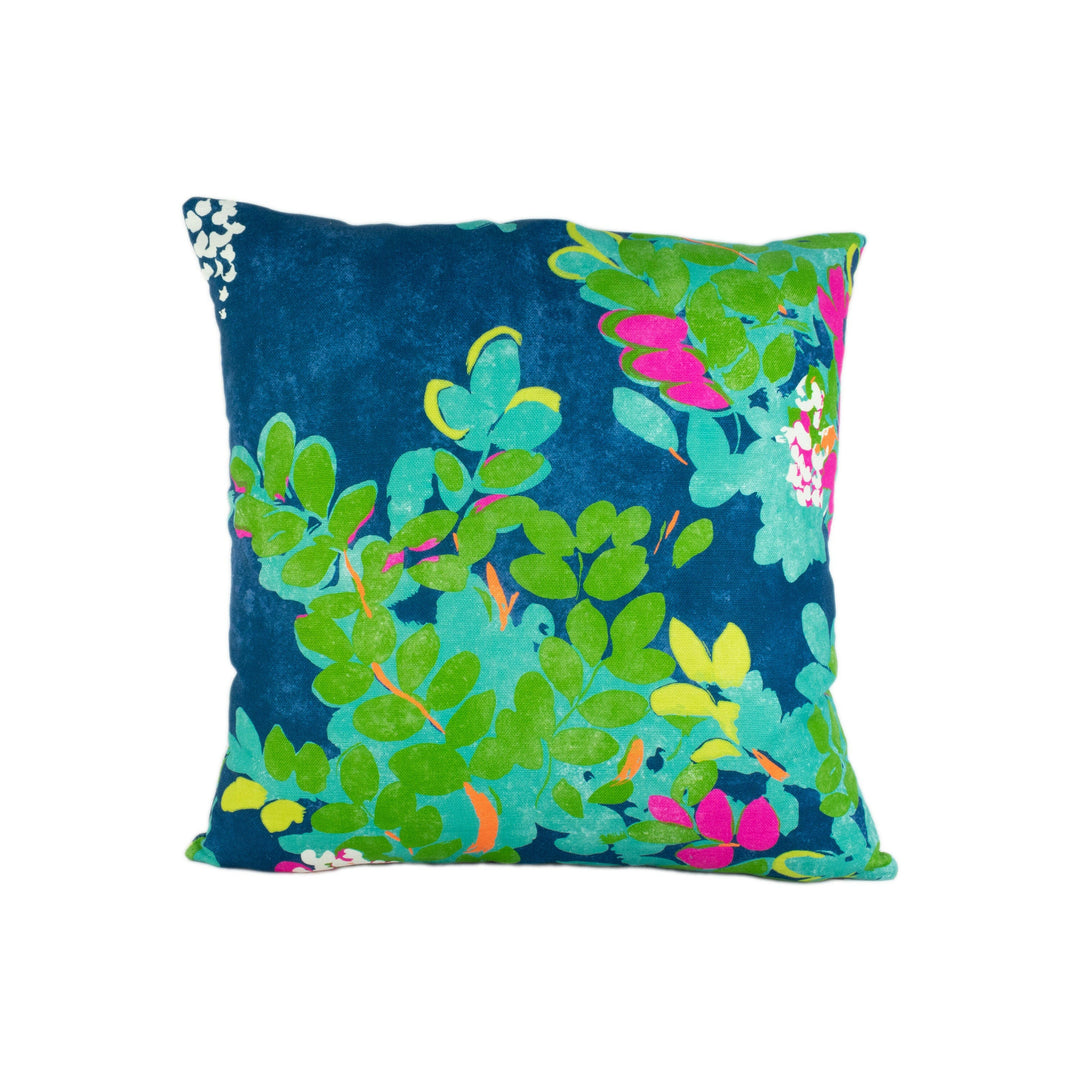 Thibaut - Central Park - Navy and Pink - Mesmerizing 1930's New York Tree Canopy Designer Cushion Cover - Luxury Throw Pillow - Handmade.
