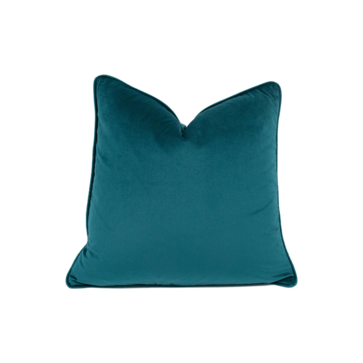 Sumptuous Designer Teal Velvet Cushion Cover - Handmade Throw Pillow Designer Home Decor.