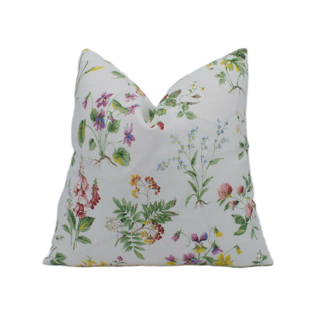 Schumacher - Floreana - Berry - Sweet English Wildflower Granny Chic - Designer Cushion Cover - Handmade Throw Pillow - Luxury Home Decor.