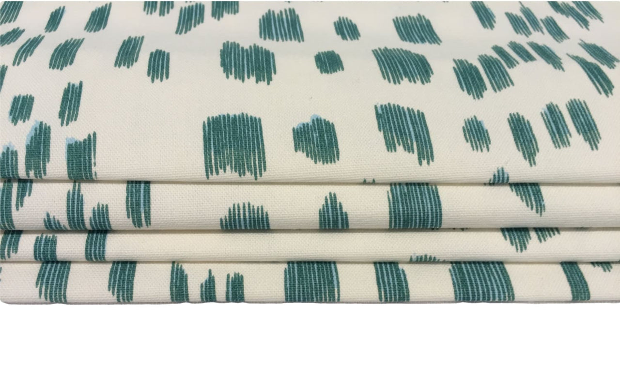 Brunschwig & Fils Les Touches Aqua Made To Measure Professionally Made Roman Blind