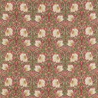 Thumbnail for William Morris - Pimpernel Linen - Red / Thyme Cushion Cover Throw Pillow Designer Home Decor