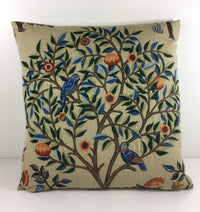 Thumbnail for William Morris & Co - Kelmscott Tree Embroidery - Russet / Forest - Classic British Designer Cushion Cover - Luxury Throw Pillow Handmade